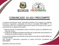 COMUNICADO 003 - 2021 PROCOMPITE 