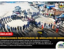 TRABAJADORES PARTICIPARON DE SIMULACRO DE SISMO