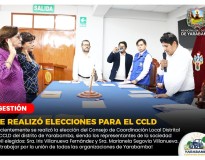 SE REALIZÓ ELECCIONES PARA EL CCLD