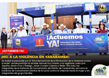 ¡NO, A LA VIOLENCIA EN YARABAMBA!